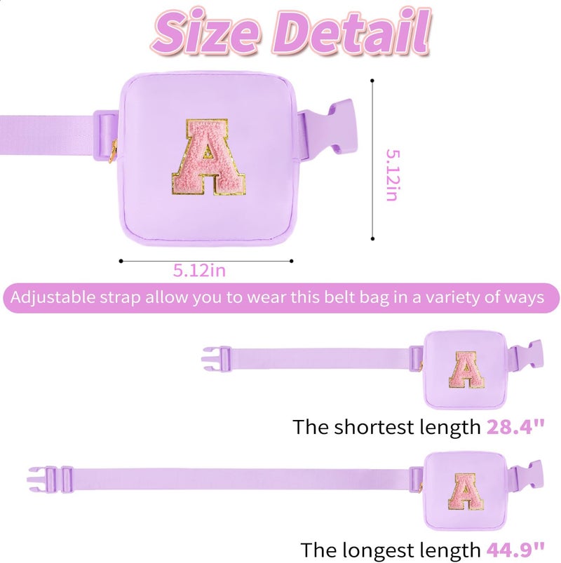 Uygafly Christmas Birthday Gifts for 2 3 4 5 6 7 8 9 10 11 Year Old Girls - Mini Fanny Pack Cute Crossbody Bag Belt Bag Trendy Stuff,Gifts for Girls Teens Kids Daughter Sister Her - Lavender,A - Image 5